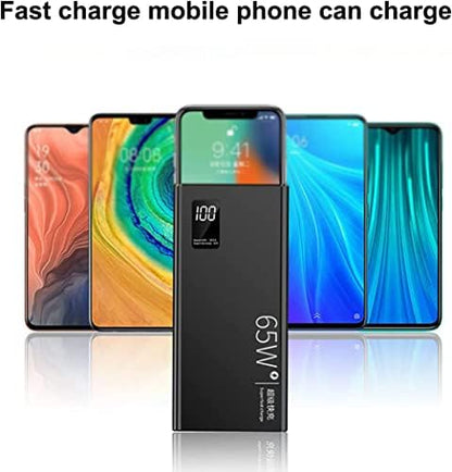 Chargeur Portable Rapide 65W Batterie Externe 50000mAh avec Affichage LED
