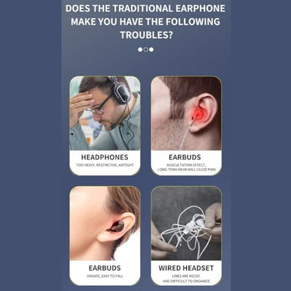 Écouteurs sans fil à conduction osseuse, casque sport Bluetooth 5.2, noir