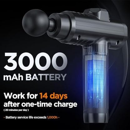 Pistolet de Massage Portable avec 10 Têtes, Technologie Silencieuse et Percussion Puissante