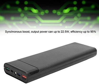 Boîtier DIY Batterie Externe 50000mAh, Charge Rapide 22.5W avec Lampe LED