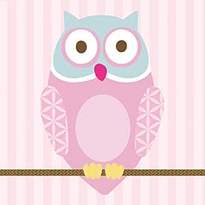 Frise Murale Auto-adhésive - Motif Hiboux - Rose pour Chambre d’Enfants