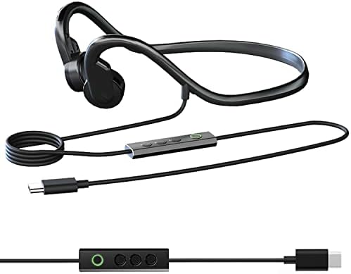 Écouteurs à Conduction Osseuse avec Microphone Filaires, Étanche IPX5, Pour Sport et Cyclisme