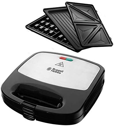 Russell Hobbs Appareil à Croque Monsieur 3-en-1, Modèle 24540-56, Inox et Noir