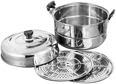 Cuit-Vapeur Multi-Couches 20L Couscoussier Induction, Acier Inoxydable