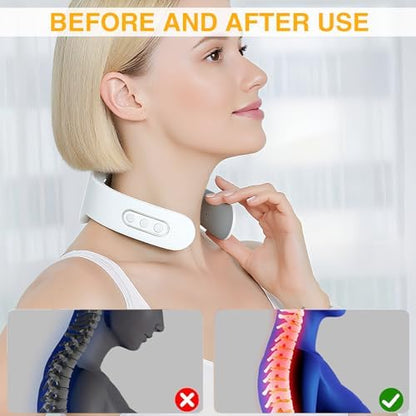 Masseur Cervical Portable avec Thérapie Thermique 42°C et 6 Modes