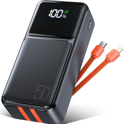 Chargeur Portable 50000mAh Batterie Externe, 22,5W Charge Rapide avec Écran LED