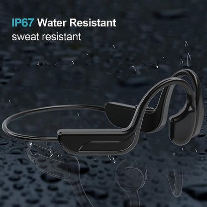 Écouteurs Bluetooth à Conduction Osseuse, Casque Sport Étanche IP65, Noir