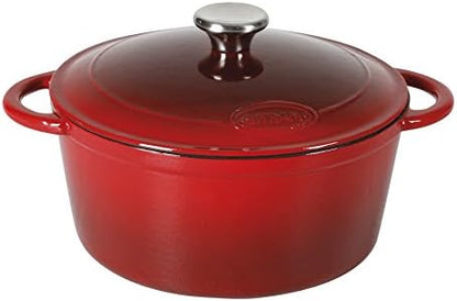 Sitram Cocotte Ovale en Fonte, Modèle 710840, 6.5L, Rouge/Crème