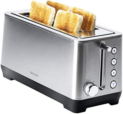 Cecotec Grille-Pain BigToast Extra Double, 2 Fentes Extra Larges, 1600 W, Inox