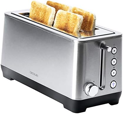 Cecotec Grille-Pain BigToast Extra Double, 2 Fentes Extra Larges, 1600 W, Inox