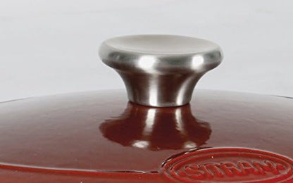 Sitram Cocotte Ovale en Fonte, Modèle 710840, 6.5L, Rouge/Crème