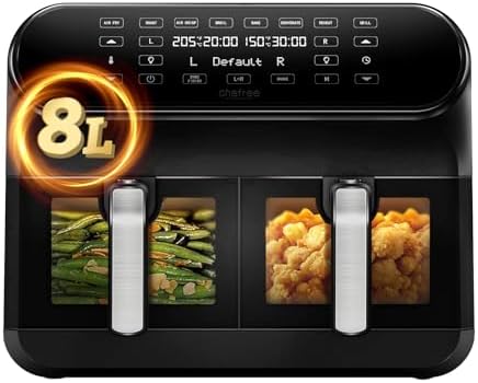 Friteuse à air avec grande capacité et programmes multifonctions pour une cuisson saine