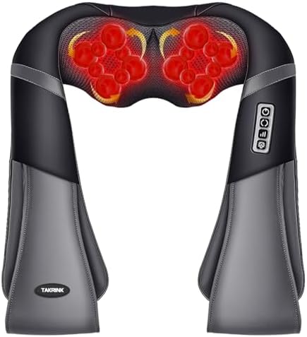Masseur Cervical Shiatsu 3D avec 16 Nœuds et Vitesse Réglable