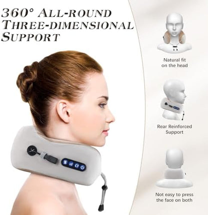 Coussin Massant Sans Fil Masseur Cervical, Portable et Ergonomique
