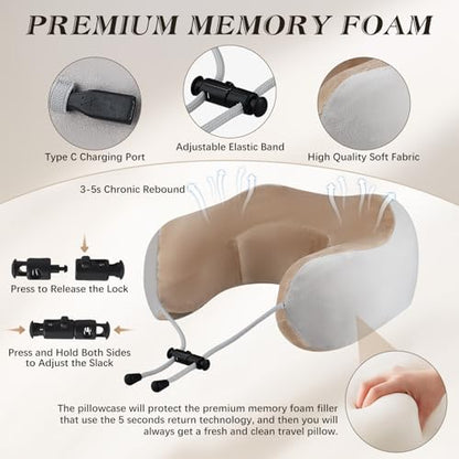 Coussin Massant Sans Fil Masseur Cervical, Portable et Ergonomique