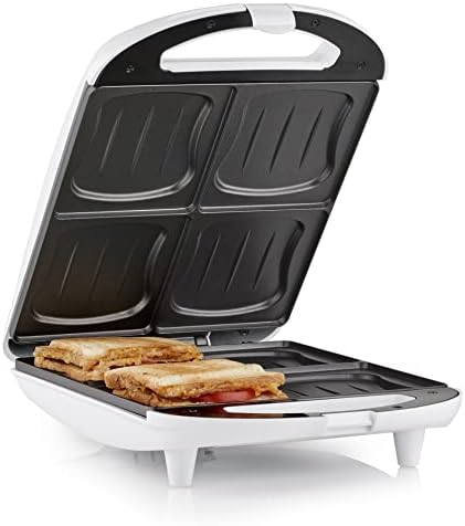 Tristar Appareil à Croque-Monsieur SA-3065, 4 Sandwiches, Revêtement Antiadhésif, 1300W