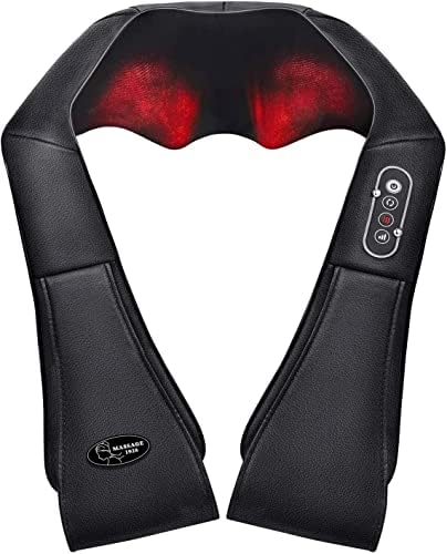 Masseur Shiatsu Cervical avec Chaleur 45°C, 3 Vitesses pour Dos et Épaules