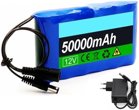 Batterie Externe 50000mAh 12V Rechargeable avec BMS, Connecteur XT60