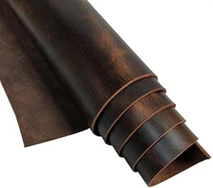 Cuir Véritable Noir - Tanné à l'Huile - Pour Bricolage et Maroquinerie