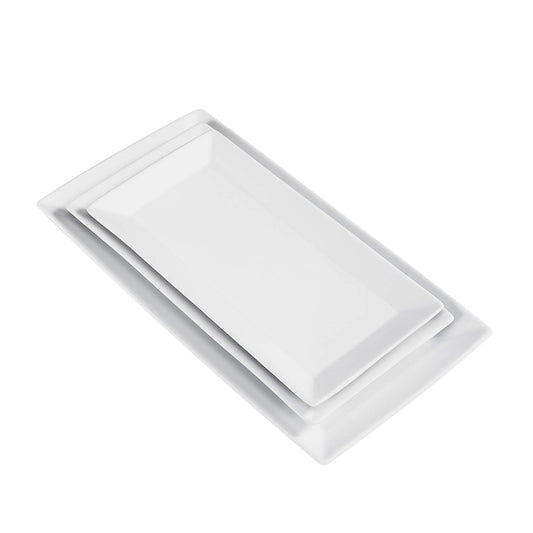 Service d'Assiettes en Porcelaine - Résistant à Haute Température - Blanc Intemporel