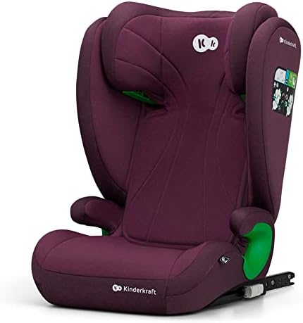 Kinderkraft Siège Auto Isofix Junior Fix i-Size, Groupe 2/3, 100-150 cm, Burgund