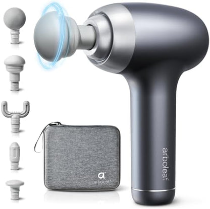 arboleaf Pistolet de Massage Musculaire, 5 Embouts, 5 Niveaux, Ultra Silencieux