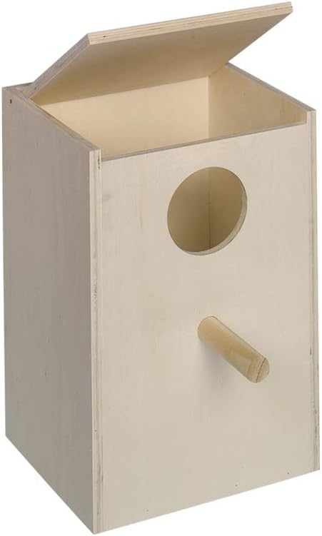 Nichoir Vertical en Bois - Grande Perruche - 20x20x30 cm