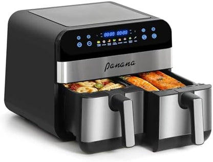 Friteuse à Air avec Double Compartiment et Écran Tactile LED pour une Cuisson Saine