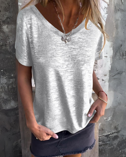 MARIONA - T-Shirt Élégant à Manches Courtes