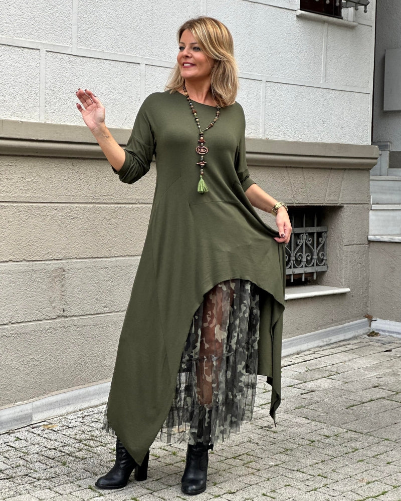 BORENA - ROBE TUNIQUE ÉLÉGANTE