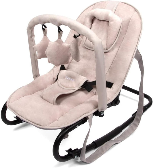 Transat Bébé en Velours - Malena Beige - Confort et Élégance