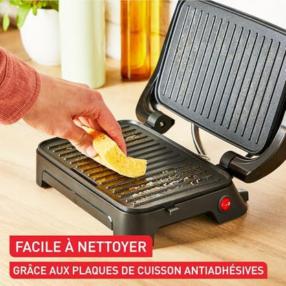 Tefal Gril et Machine à Panini, Inicio Compact GC270D10, Plaques Antiadhésives, Nettoyage Facile
