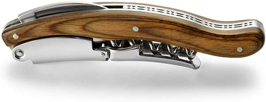 Décapsuleur à Levier - Poignée en Bois Clair - Finition Miroir