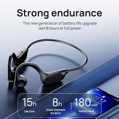 Casque Bluetooth à Conduction Osseuse Sportif, Qualité Sonore Hi-Fi, Étanche