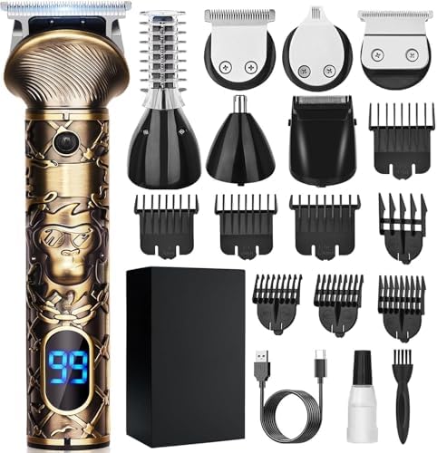 Tondeuse Cheveux et Barbe Professionnelle Sans Fil, USB Type-C, Kit Complet