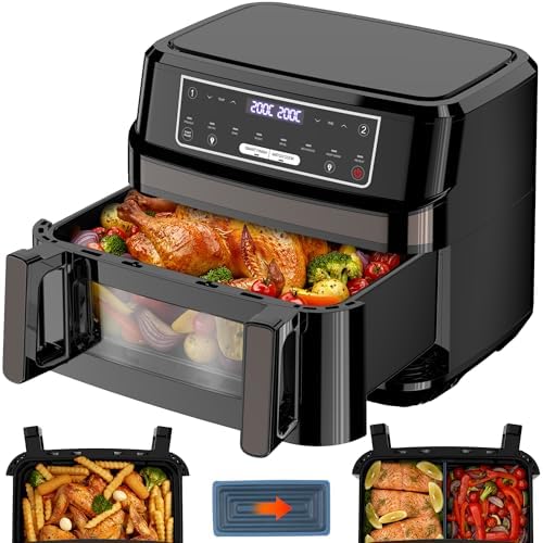 Friteuse à air chaud 12L avec cuisson intelligente et double panier