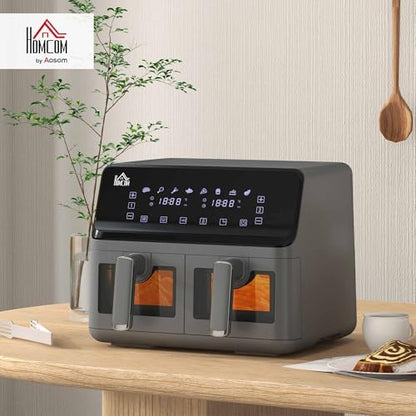 Friteuse à air sans huile avec double cuve de 8L et écran tactile