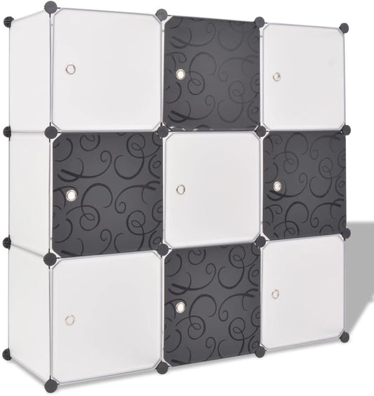 Organisateur Cube - 9 Compartiments - Noir/Blanc