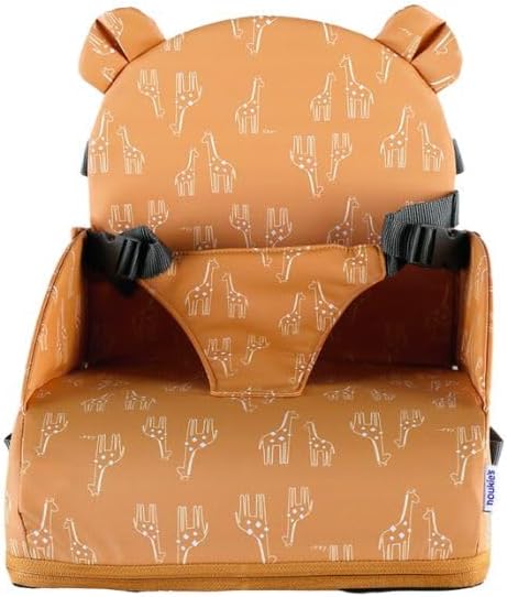 Réhausseur Bébé Ocre - Sécurité Harnais - Pliable et Imperméable