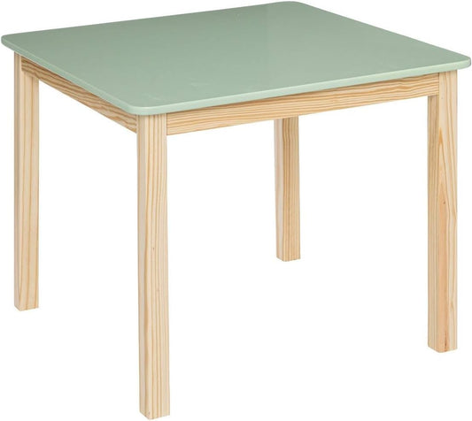 Table d'Enfant - Bois de Pin - 60x60cm Vert