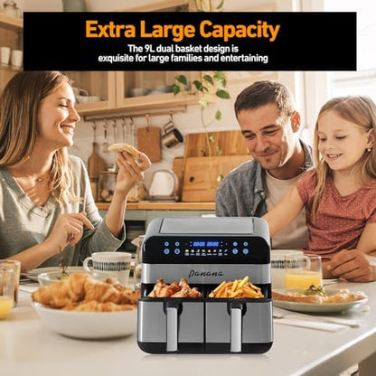 Friteuse à air puissante et rapide avec grande capacité et sécurité avancée