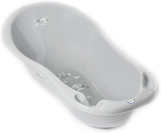Baignoire Bébé avec Thermomètre - Gris Owls - 102 cm