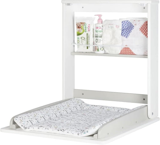 Table à Langer Murale - Ultra Compacte - Matelas Inclus