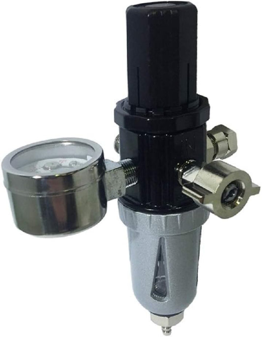 Régulateur de Pression en Métal - Valve d'Évacuation - Manomètre Intégré