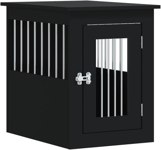 Meuble de Cage pour Chiens - Construction Robuste - Design avec Ventilation