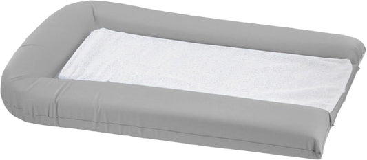 Matelas à Langer - PVC Gris Perle - 2 Éponges Amovibles