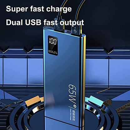 Chargeur Portable Rapide 65W Batterie Externe 50000mAh avec Affichage LED