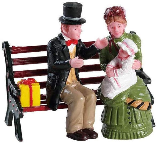 Figurine de Noël - Premier Noël de bébé - Village Caddington
