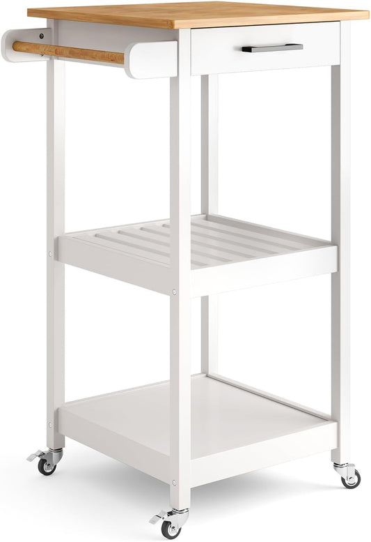 Chariot de Cuisine - Roues Bloquables - Rangement Multifonctionnel
