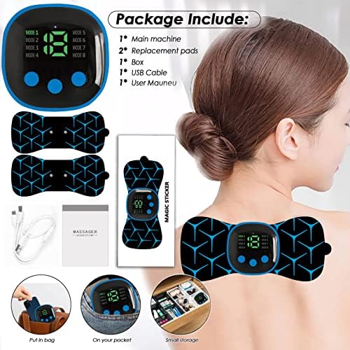 Unité TENS Rechargeable Masseur Cervical, 8 Modes, 19 Fréquences